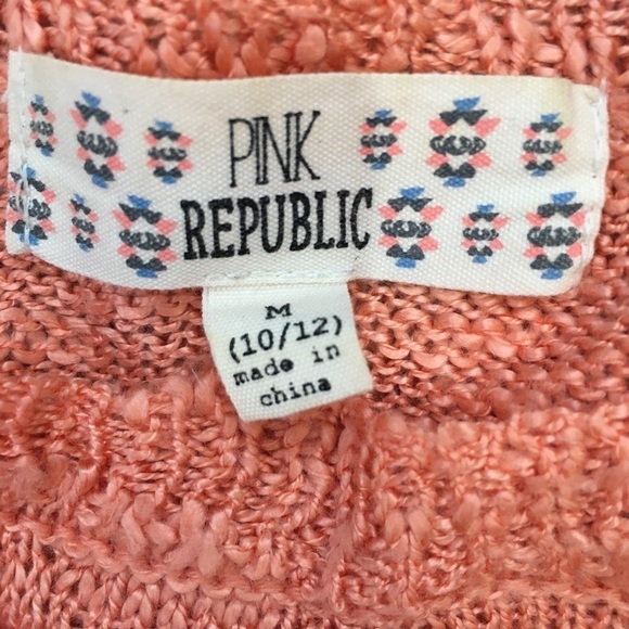 Pink Republic big girls light orange fringe trim pull over sweater - Picture 7 of 15
